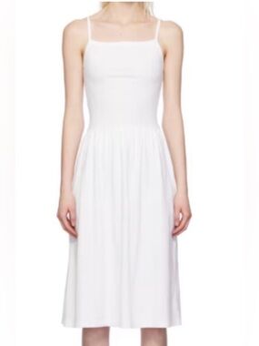 Gil Rodriquez LaPointe Dropwaist Midi Dress - White Size Small 100% Cotton